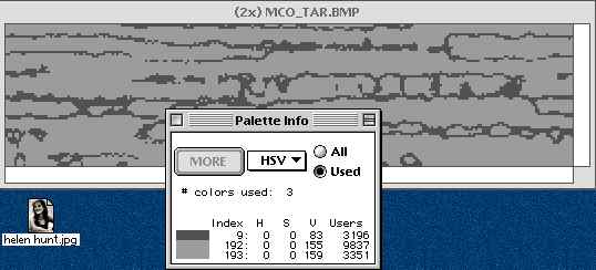 Tarmac texture palette information — original file: tar.jpg
